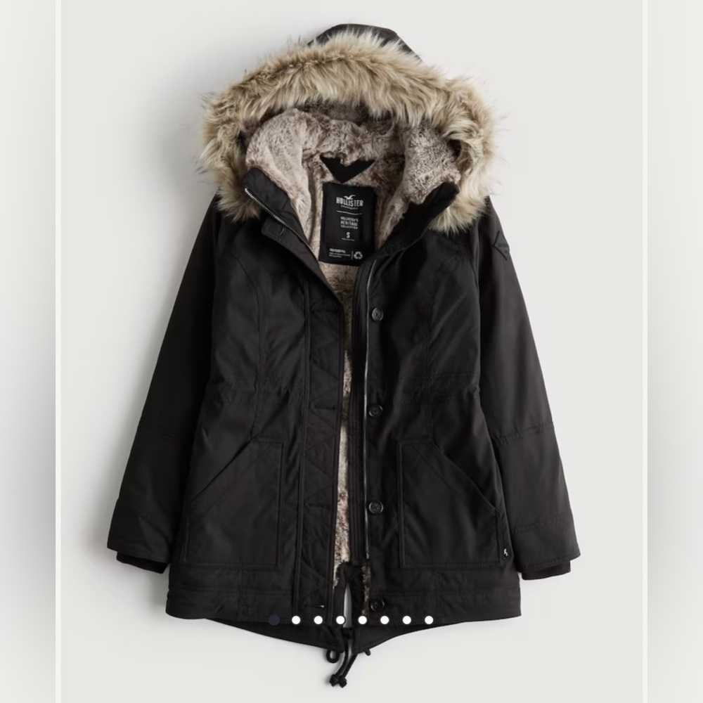 Hollister Cozy Black Coat